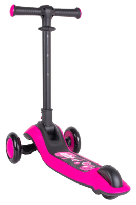 Самокат детский кикборд SAFARI 2023 колёса светящиеся 120 мм/90 мм (Артикул: 065241, Цвет: Розовый)
