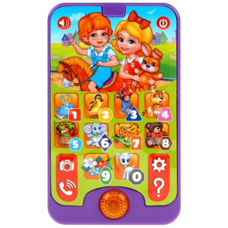 УМКА HT881-R3 Смартфончик-телефончик Барто А. 100 песен и звуков, учим цифры и цвета от магазина ДЕТКИ