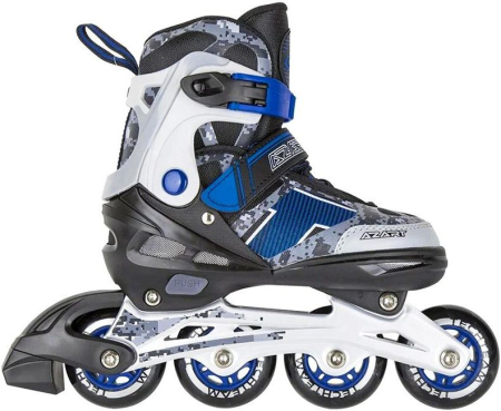 Коньки роликовые раздвижные AZART 2021 (Артикул: 087556, Цвет: Синий, Размер: M (34-37))