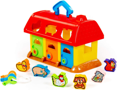 ПОЛЕСЬЕ 9166 Сортер ДОМИК ДЛЯ ЗВЕРЕЙ от магазина ДЕТКИ