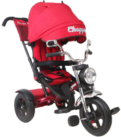 Велосипед детский трёхколёсный CHOPPER колёса надувные 12"/10" (Артикул: CH1R, Цвет: Красный)