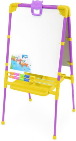 Мольберт РАСТУЩИЙ двухсторонний, регулировка по высоте, складной, металл/пластик (Цвет Сиреневый)