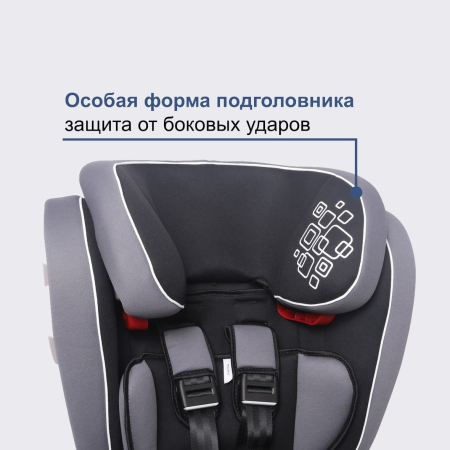 Автокресло ИНДИГО ISOFIX Группа 1-2-3 (9-36кг) (Цвет Серый)