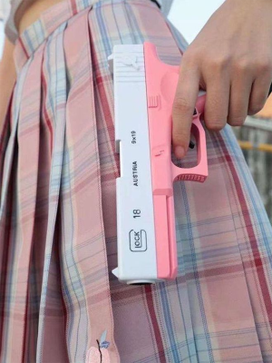 ИГРУШКА 100003781 Пистолет игрушечный пневматический F902D GLOCK 10 мягких пуль Цвет Розовый от магазина ДЕТКИ