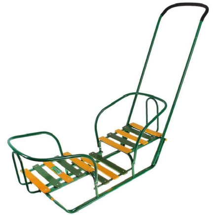 Санки для двойни (Артикул: СД/З2, Цвет: Зелёный)