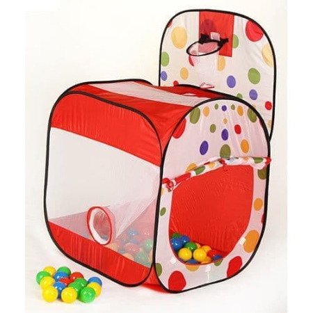 CALIDA 626 Дом + 100 шаров КВАДРАТ С БАСКЕТБОЛЬНЫМ КОЛЬЦОМ 626 от магазина ДЕТКИ