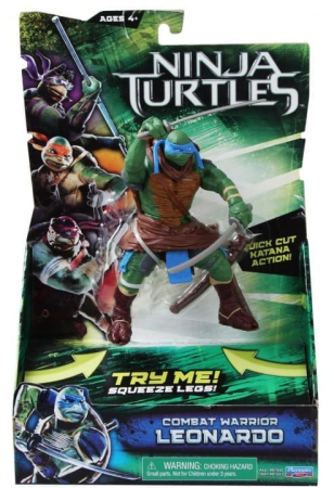 TMNT 91540 (91541) Фигурка БОЕВОЙ ВОИН ЛЕОНАРДО 14 см серия MOVIE LINE от магазина ДЕТКИ