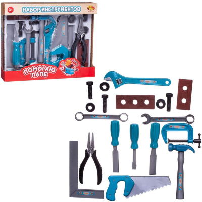AB TOYS PT-01683/молоток Набор инструментов ПОМОГАЮ ПАПЕ 16 предметов от магазина ДЕТКИ