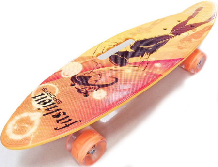 DK TOYS S00403 Пенни борд колёса светящиеся 60 мм ABEC 7 до 60 кг ручка от магазина ДЕТКИ