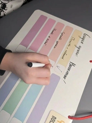 ДЕСЯТОЕ КОРОЛЕВСТВО 83212 Доска маркерная ЧЕК-ЛИСТ 340 мм x 240 мм верёвочка, маркер со стирателем от магазина ДЕТКИ