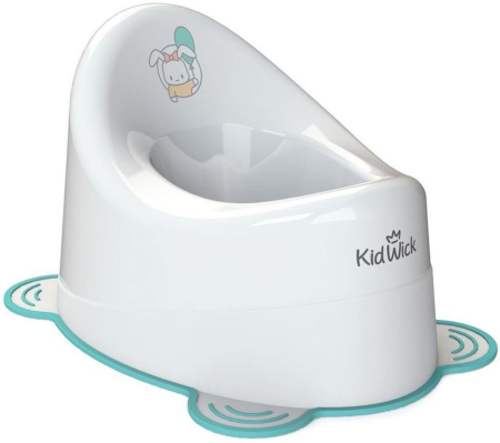 Горшок туалетный УЛИТКА (Цвет Белый/Бирюзовый)