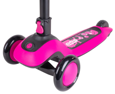 Самокат детский кикборд SAFARI 2023 колёса светящиеся 120 мм/90 мм (Артикул: 065241, Цвет: Розовый)