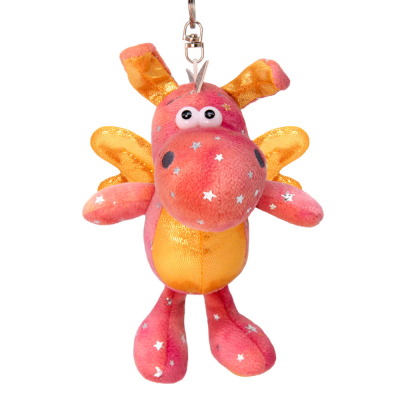 BUDI BASA Dk10-038 Игрушка мягкая брелок дракончик Уви 10 см Цвет Персиково-розовый от магазина ДЕТКИ
