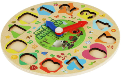 БУРАТИНО MMM-43 Игрушка деревянная МИМИМИШКИ ВКЛАДЫШИ ЧАСИКИ от магазина ДЕТКИ