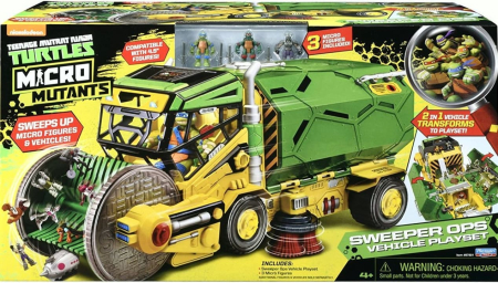 PLAYMATES TOYS 87801 Игровой набор ГРУЗОВИК-СБОРЩИК ЧЕРЕПАШЕК-НИНДЗЯ в коробке от магазина ДЕТКИ