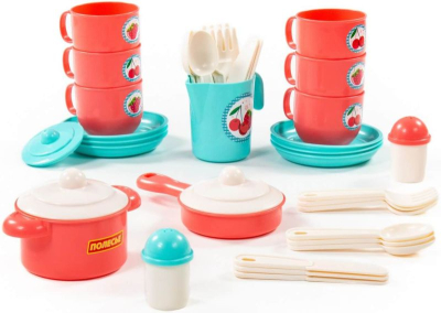 ПОЛЕСЬЕ 80158 Набор детской посуды ХОЗЯЮШКА на 6 персон (V3) 38 элементов от магазина ДЕТКИ