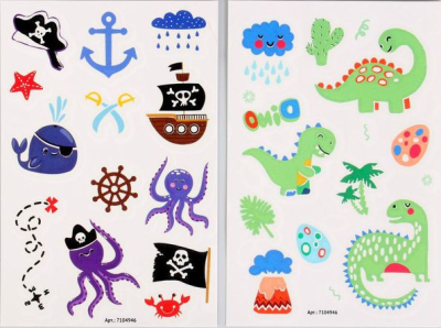 ШКОЛА ТАЛАНТОВ 7104946 Набор ДЕТСКИЕ ТАТУИРОВКИ светятся в темноте 2 листа от магазина ДЕТКИ