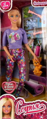 СОФИЯ И АЛЕКС 66001PET-S2-S-BB Кукла СОФИЯ с собакой серия СПОРТ 29 см от магазина ДЕТКИ