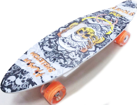 DK TOYS S00403 Пенни борд колёса светящиеся 60 мм ABEC 7 до 60 кг ручка от магазина ДЕТКИ