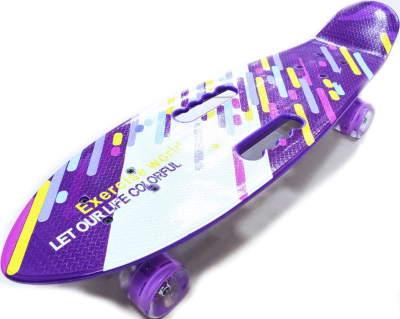 DK TOYS S00404 Пенни борд колёса светящиеся 60 мм ABEC 7 до 60 кг ручка от магазина ДЕТКИ