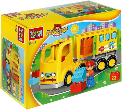 ГОРОД МАСТЕРОВ 10013-GK Конструктор БОЛЬШИЕ КУБИКИ: ГРУЗОВИК серия МАСТЕР МАЛЫШ 23 детали от магазина ДЕТКИ