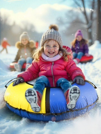 Ватрушка зимняя тюбинг детский 85 (Артикул: ТБК-85/СЖ2, Цвет: Синий/Жёлтый)