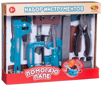 AB TOYS PT-01683/топор Набор инструментов ПОМОГАЮ ПАПЕ 16 предметов от магазина ДЕТКИ