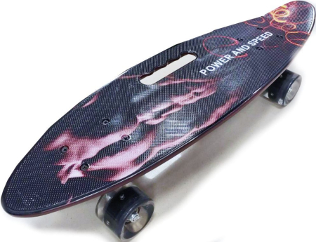 DK TOYS S00403 Пенни борд колёса светящиеся 60 мм ABEC 7 до 60 кг ручка от магазина ДЕТКИ