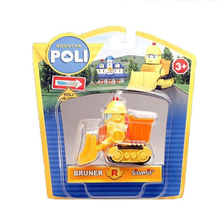 POLI 83165 Машинка металлическая 6 см BRUNER на блистере от магазина ДЕТКИ