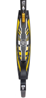 Самокат складной JOGGER 210 колёса 210 мм/180 мм ABEC 7 до 50 кг тормоз-крыло (Артикул: 113892, Цвет: Чёрный/Жёлтый)