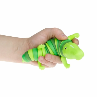 1TOY Т23270 Игрушка-антистресс ГРЕМУШКА КРОКОДИЛ 21.5 см Цвет Зелёный от магазина ДЕТКИ