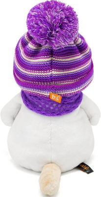 BUDI BASA LK24-072 Игрушка мягкая КОШЕЧКА ЛИ-ЛИ в лиловом вязаном комплекте 24 см от магазина ДЕТКИ