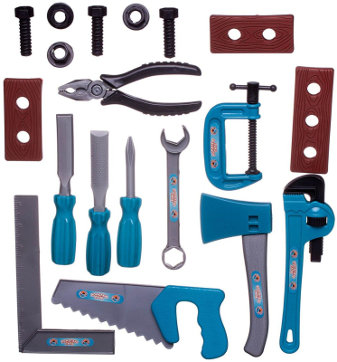 AB TOYS PT-01683/топор Набор инструментов ПОМОГАЮ ПАПЕ 16 предметов от магазина ДЕТКИ