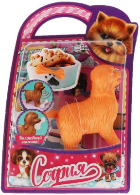 СОФИЯ И АЛЕКС PET-MDB-S-BB Игрушка СОБАКА ДЛЯ СОФИИ магнитная с косточкой от магазина ДЕТКИ