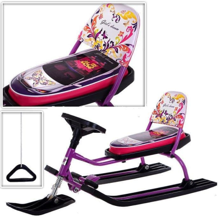 Снегокат COMFORT AUTO со складной спинкой (Цвет Dream Фиолетовый)