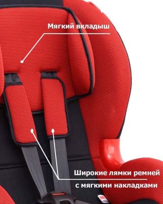 Автокресло КОКОН Группа 1-2 (9-25кг) (Артикул: КРЕС0111, Цвет: Красный)
