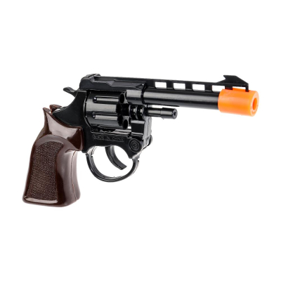 ИГРАЕМ ВМЕСТЕ 81081-8246W-1-R Револьвер для стрельбы пистонами ОРУЖИЕ КОВБОЕВ 8 зарядов, звезда маршала от магазина ДЕТКИ