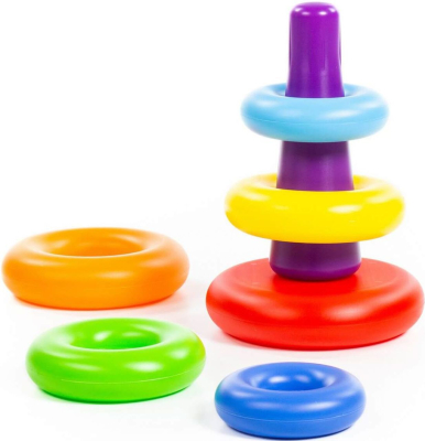 ПОЛЕСЬЕ 59260 Пирамидка КОЛЕЧКО 7 элементов от магазина ДЕТКИ