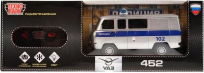 ТЕХНОПАРК 452-18RCL-POL-GY Автомобиль радиоуправляемый УАЗ 452 ПОЛИЦИЯ 18 см со светом Цвет Серебристый от магазина ДЕТКИ
