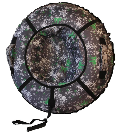 Тюбинг принтованный 850 мм (Цвет Серый со снежинками)