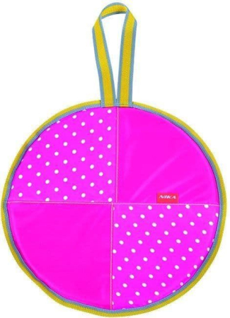 Ледянка мягкая с ручкой 40 см принт ПВХ в пакете (Цвет Горошек Розовый)