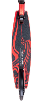 Самокат складной COMFORT 230R 2022 колёса 230 мм/ 200 мм ABEC 9 до 50 кг тормоз-крыло (Артикул: 566006, Цвет: Чёрный/Красный)