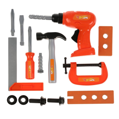 ИГРАЕМ ВМЕСТЕ 1605K325-R2 Набор инструментов HOT WHEELS 14 предметов от магазина ДЕТКИ