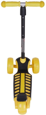 Самокат детский кикборд LAMBO 2021 колёса светящиеся 120 мм/ 97 мм (Артикул: 489045, Цвет: Жёлтый)