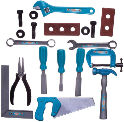 AB TOYS PT-01683/молоток Набор инструментов ПОМОГАЮ ПАПЕ 16 предметов от магазина ДЕТКИ