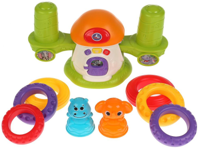 УМКА 2001M067 Игрушка развивающая КАЧЕЛИ-ВЕСЫ СЛОНИК И БЕГЕМОТ 4 песни из м/ф, 5 стихов М. Дружининой, звуки от магазина ДЕТКИ