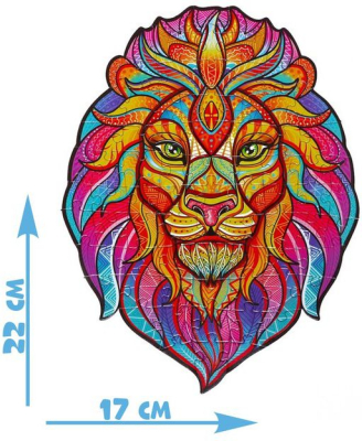 PUZZLE TIME 7860022 Фигурный пазл СКАЗОЧНЫЙ ЛЕВ 76 деталей 17 см х 22 см в металлической коробке от магазина ДЕТКИ