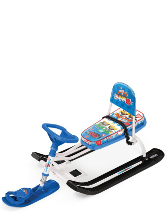 Снегокат ТИМКА СПОРТ 4-1 до 100 кг (Артикул: ТС4-1/БГ, Цвет: С машинками)