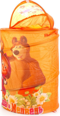 ИГРАЕМ ВМЕСТЕ XDP-1792-R Корзина для игрушек МАША И МЕДВЕДЬ 43х60 см от магазина ДЕТКИ