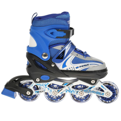 Коньки роликовые раздвижные (Артикул: C28004-34-37-BLUE, Цвет: Синий, Размер: 34-37)